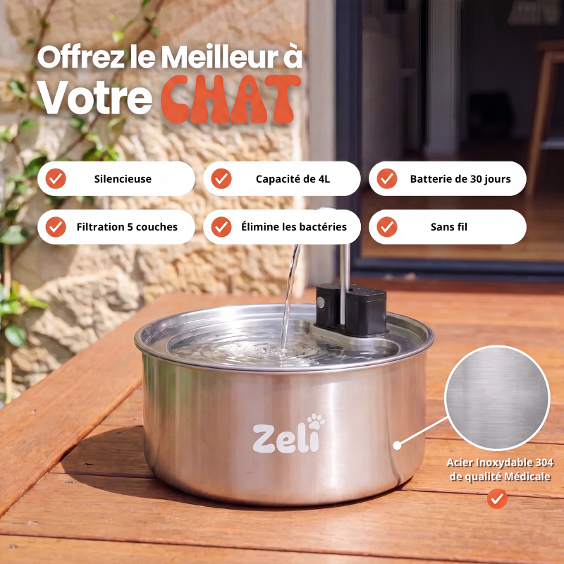 La toute première fontaine 100 % acier inoxydable