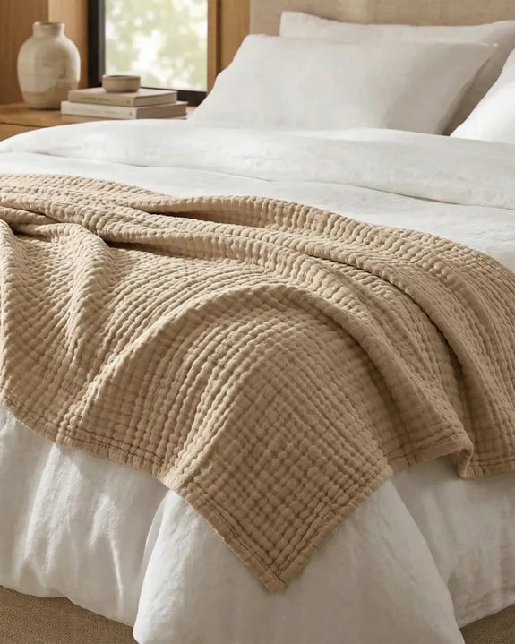 Couverture en mousseline - 100% coton mousseline (1 achetée, 1 offerte)