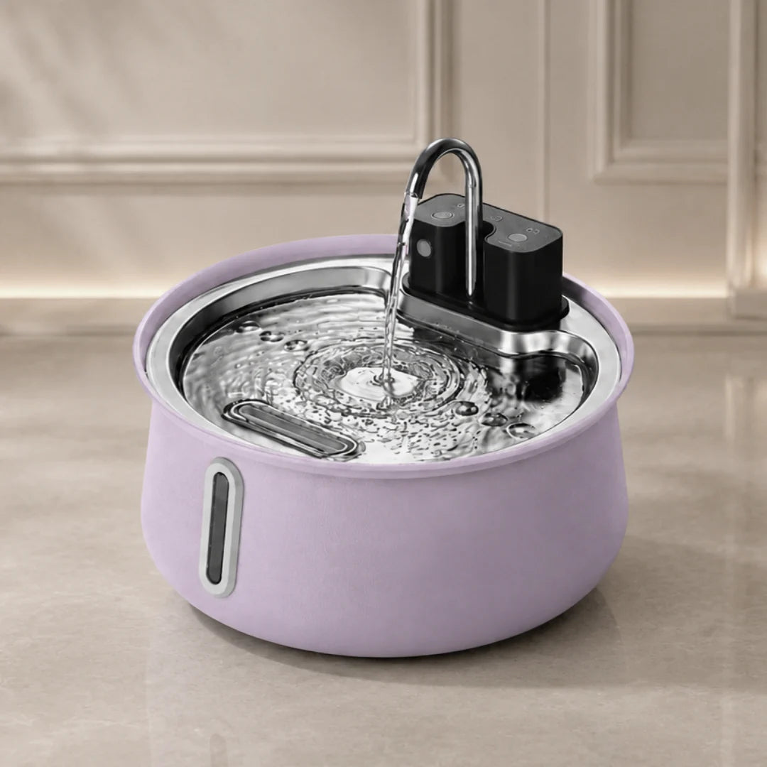 La toute première fontaine colorée 100 % acier inoxydable sans fil