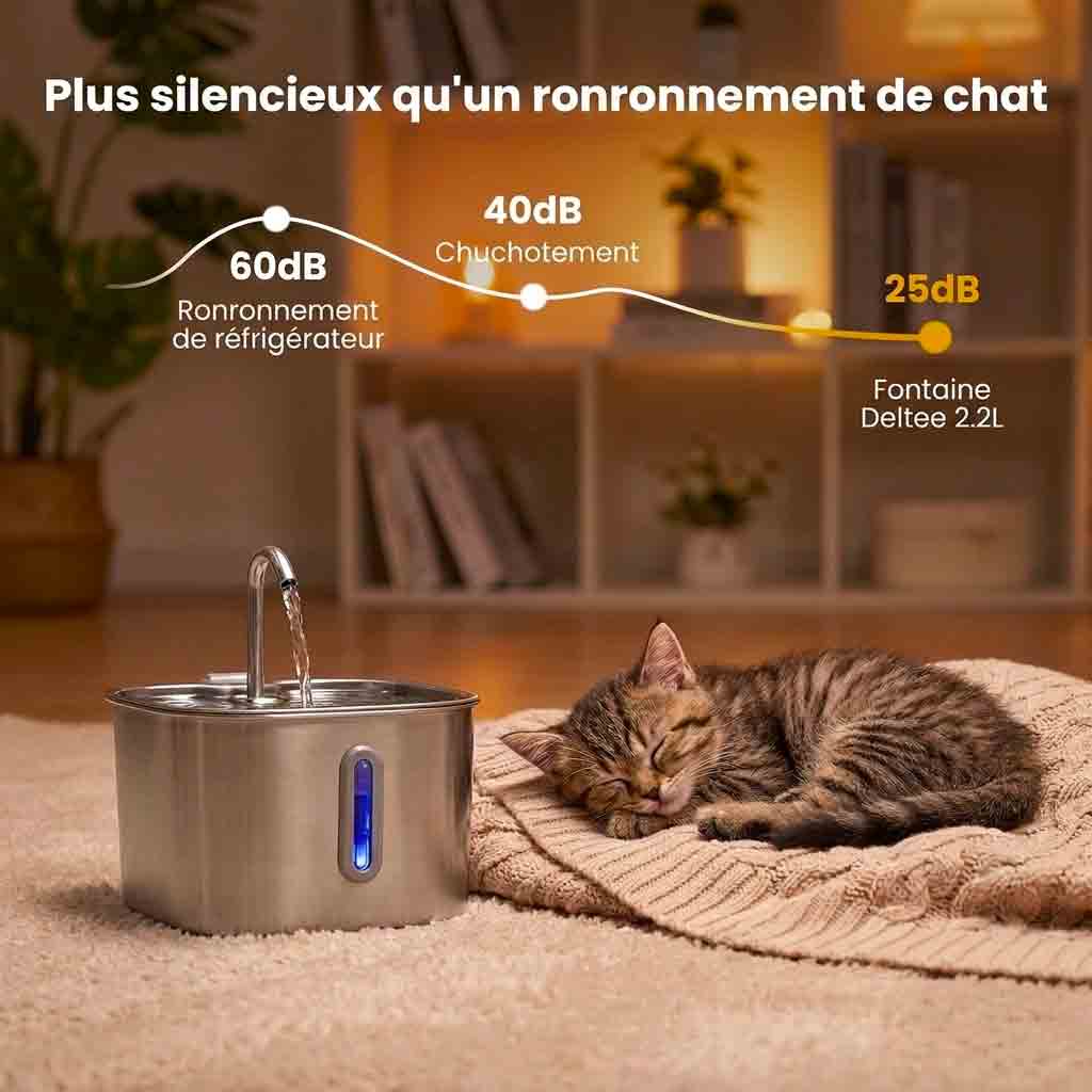 La toute première fontaine colorée 100 % acier inoxydable sans fil
